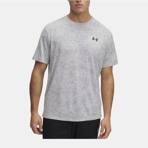 Under Armour men's UA Tech Pixelate T-shirt in Halo Gray/Black XLT 226